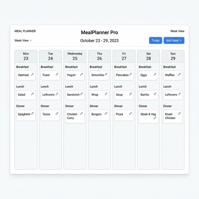 Meals Feature Screenshot